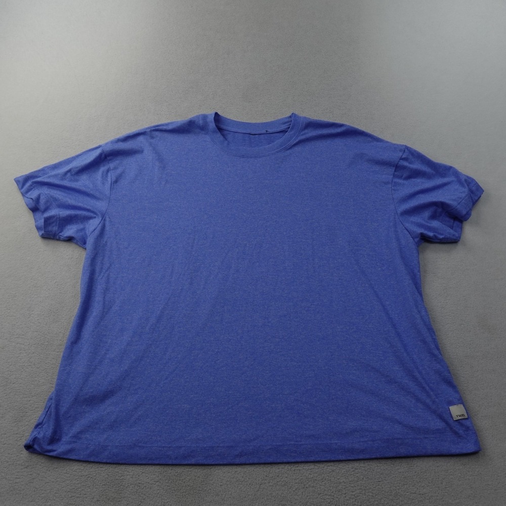 Vuori Energy Long Tee Womens L Riviera Blue Heather Strato Tech Oversized Shirt